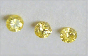Diamant jaune taille ronde africain 2 mm taille micro